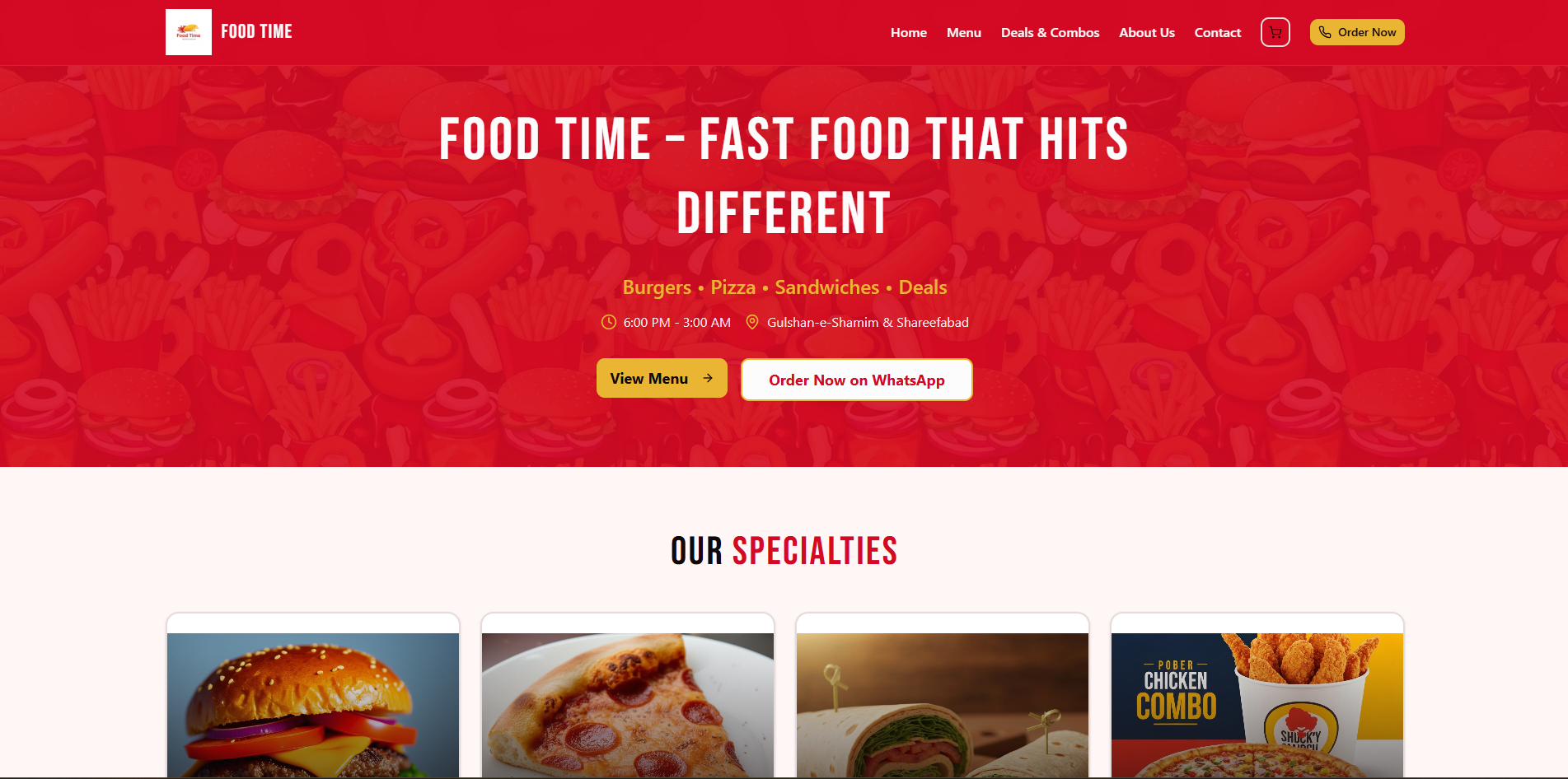 FoodTime Website